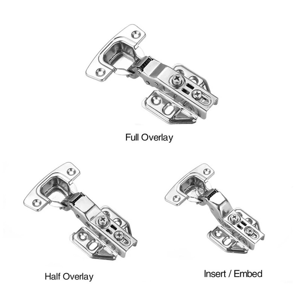 Soft Close Concealed Cabinet Hinges Stainless Steel Hydraulic Door Hinges Pack