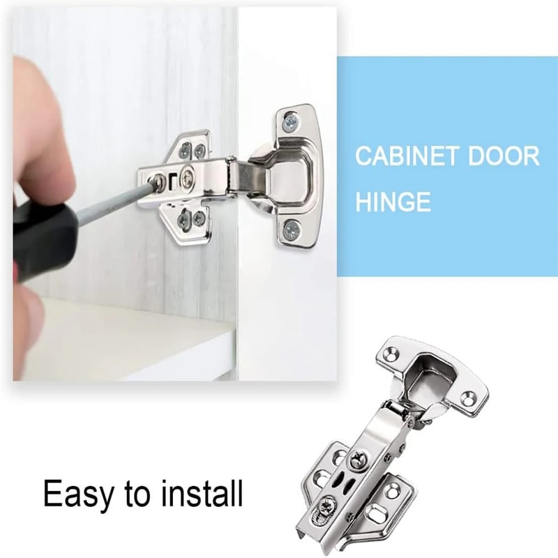 Soft Close Concealed Cabinet Hinges Stainless Steel Hydraulic Door Hinges Pack