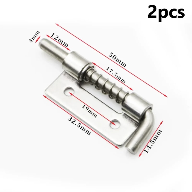 Heavy Duty Spring Loaded Door Bolt Latch Pins Stainless Steel Security Lock Set for Cabinets & Windows