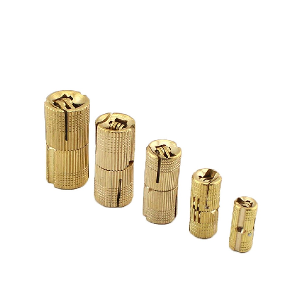Invisible Brass Barrel Hinges for Cabinets Concealed Door Pivot Hardware Set