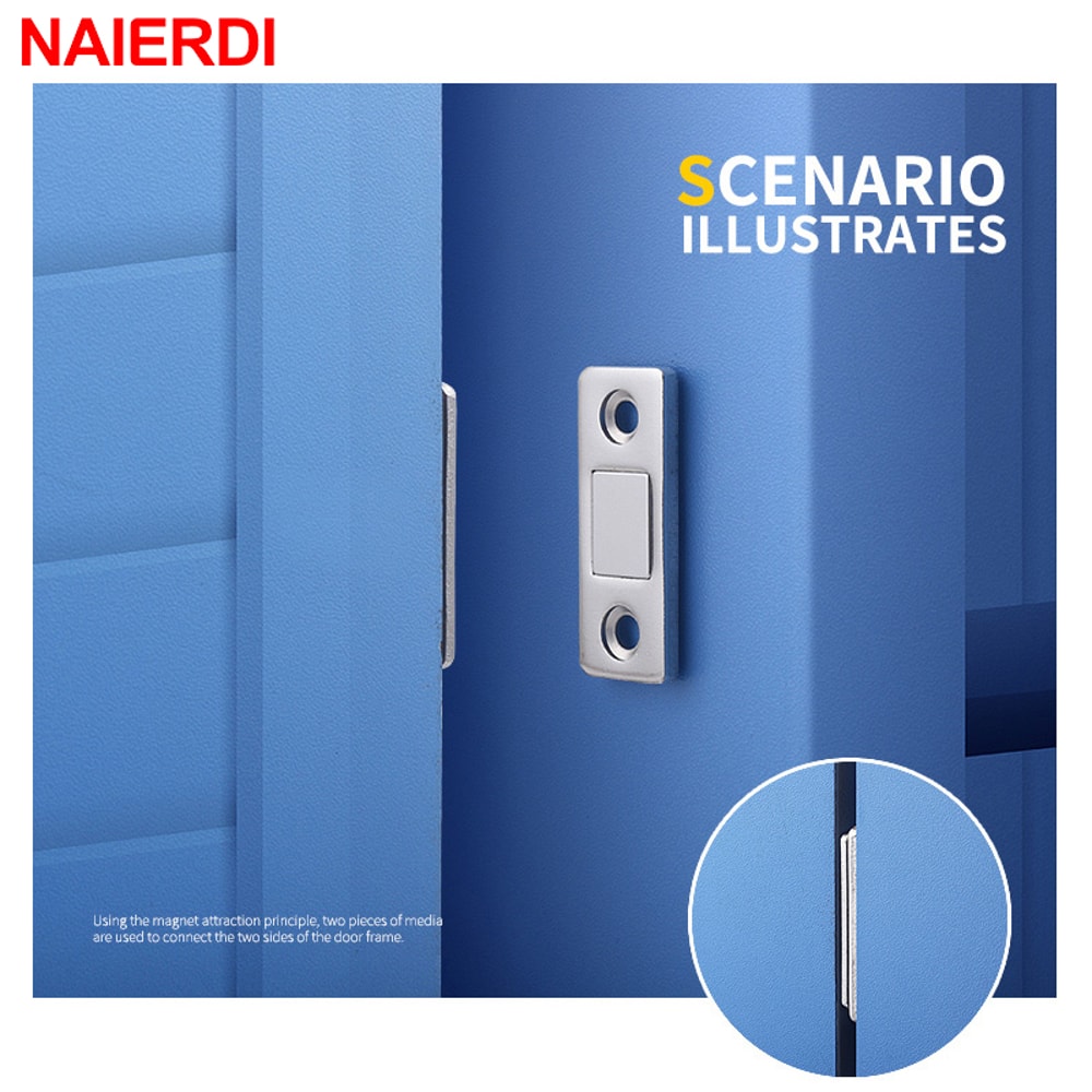 Magnetic Cabinet Door Catch Set Hidden Door Closer For Closets And Furniture 2
