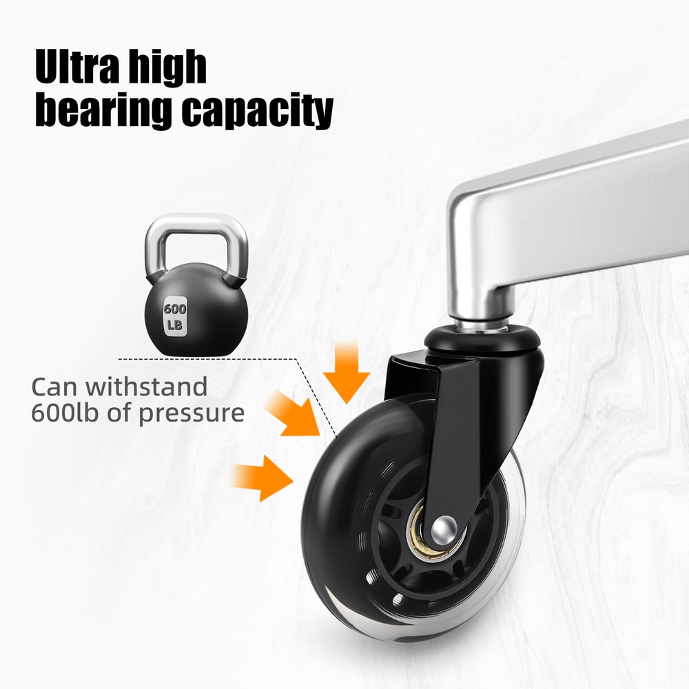 Silent Glide Office Chair Wheels Set Smooth Rolling Replacement Casters Swivel Heavy Duty 4