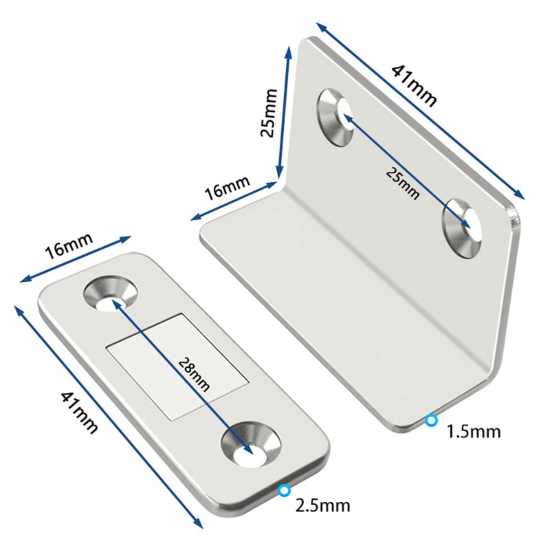 Ultra Thin Magnetic Door Catch Hidden Cabinet Latch Stopper For Secure Quiet Closure 5