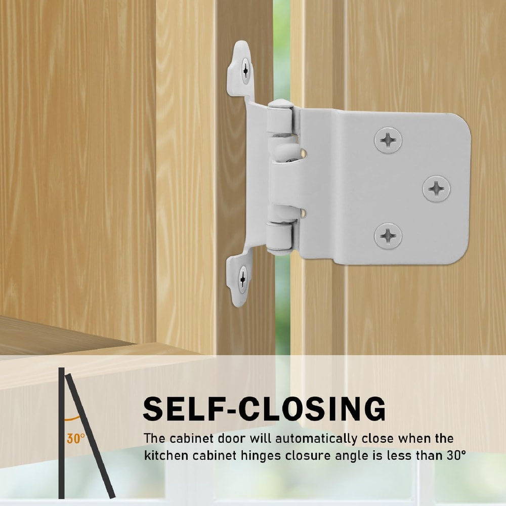 Cabinet Hinges White Hidden Door Hinges for Kitchen Cabinets