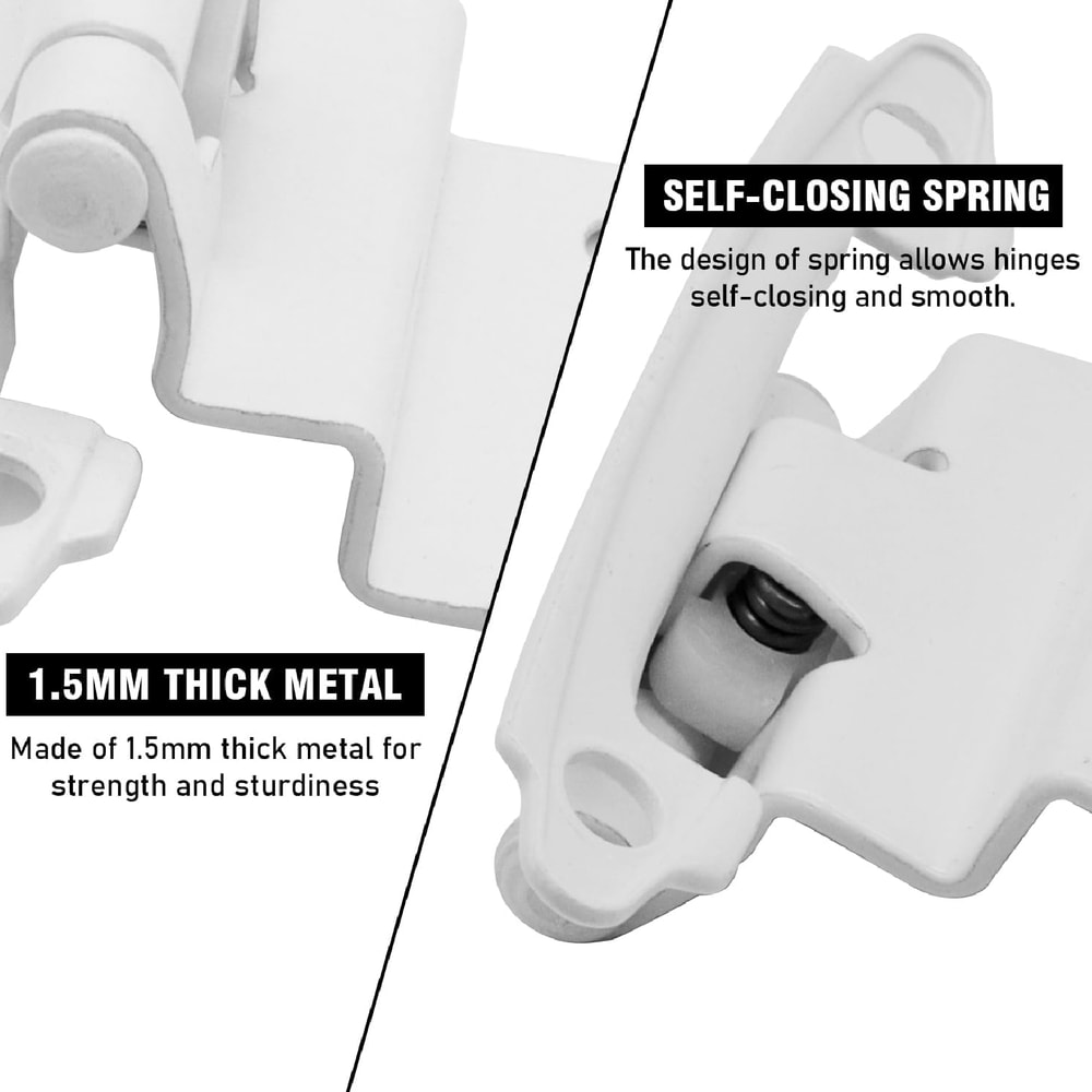Cabinet Hinges White Hidden Door Hinges for Kitchen Cabinets