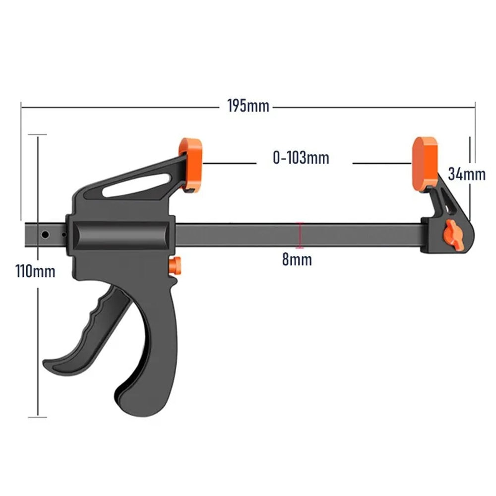 Quick Release Woodworking Clamp Set Strong Ratchet Bar Clamp For DIY Carpentry 2