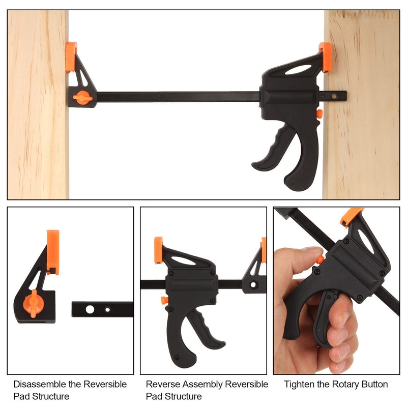 Quick Release Woodworking Clamp Set Strong Ratchet Bar Clamp For DIY Carpentry 4