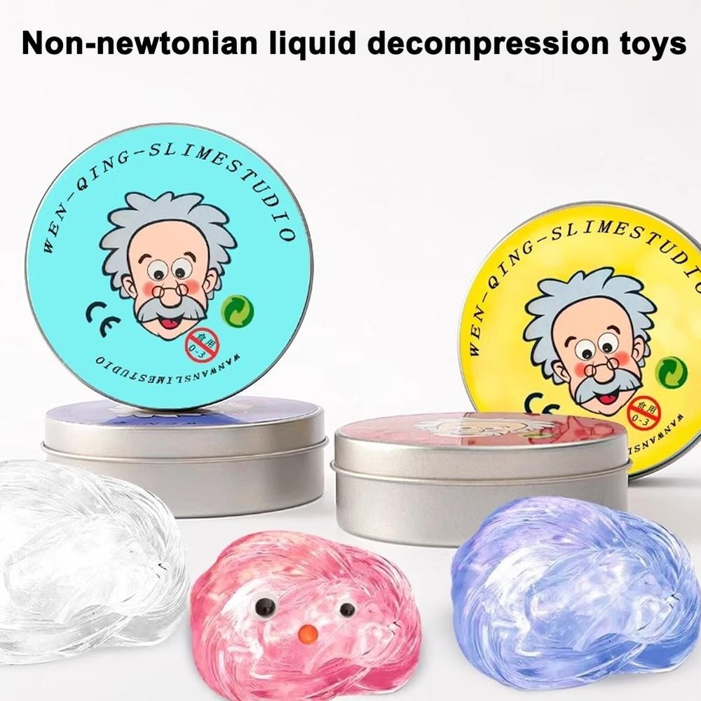 Non Newtonian Stress Relief Putty Fidget Slime for Anxiety Relaxation and Sensory Play