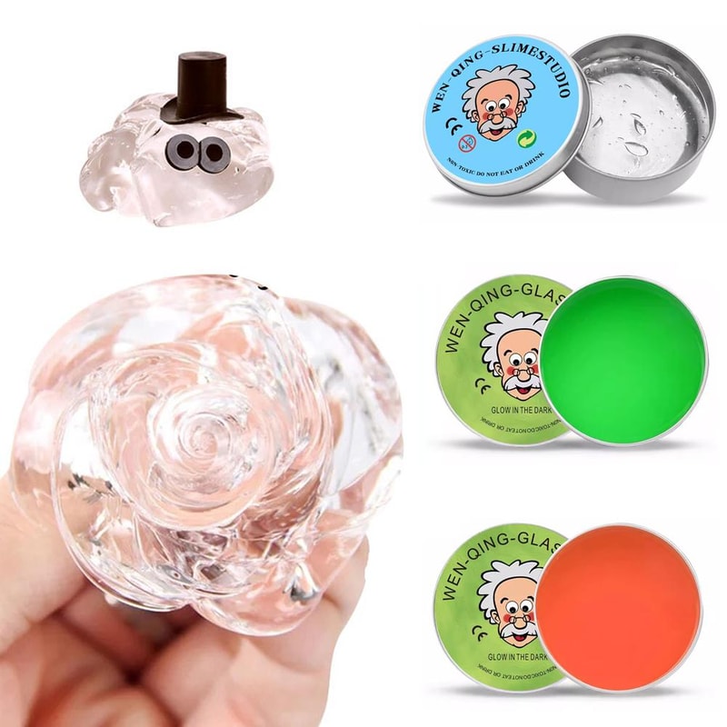 Non Newtonian Stress Relief Putty Fidget Slime for Anxiety Relaxation and Sensory Play