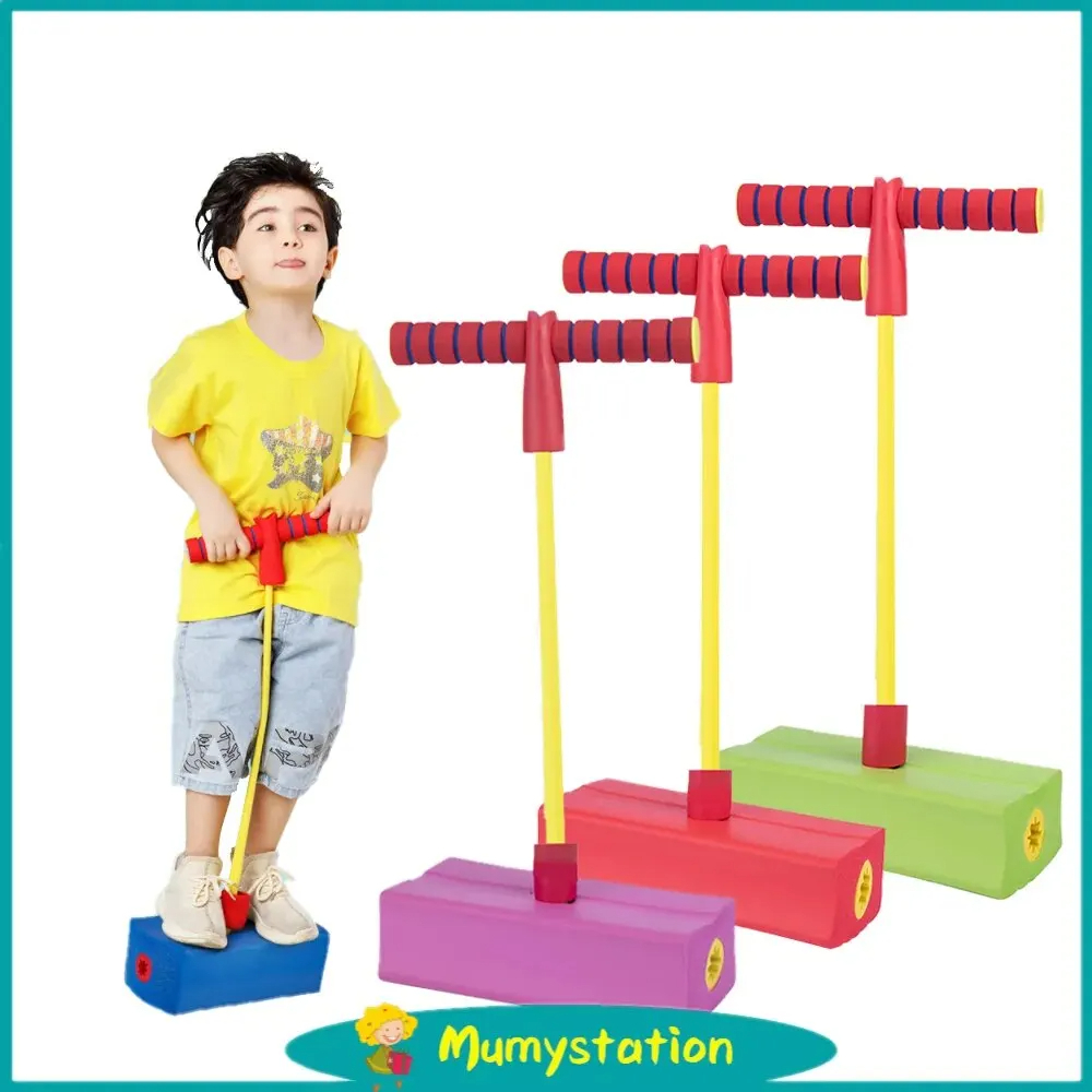 Foam Pogo Jumper For Kids With Squeaky Sound Safe Indoor Outdoor Toddler Pogo Stick 0