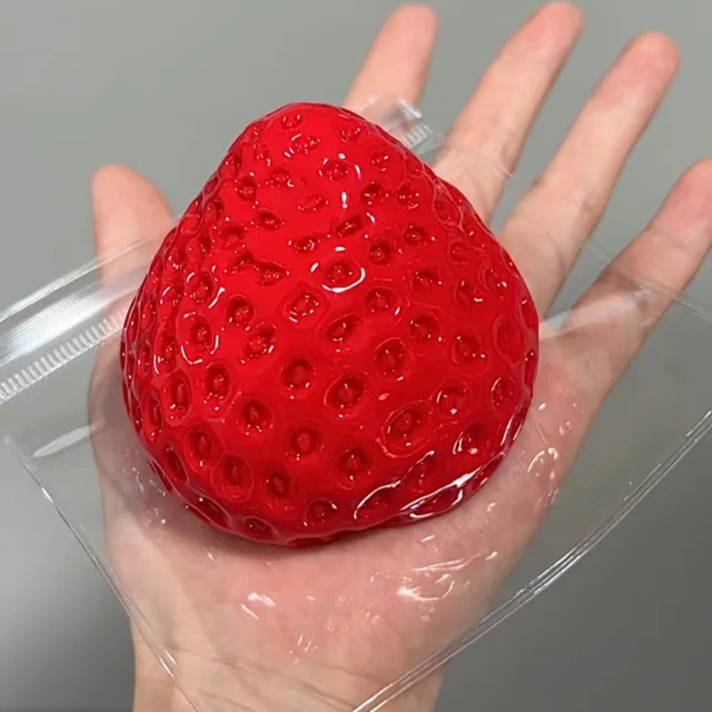 Strawberry Squishy Stress Relief Toy Slow Rebound Fidget For Kids And Adults 0