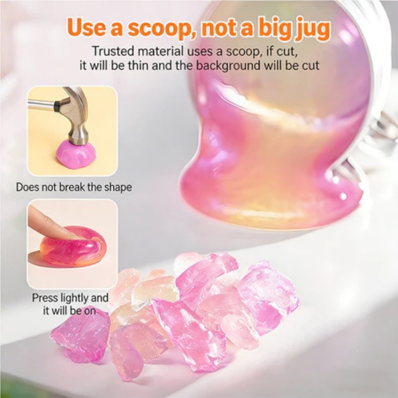 Crystal Bounce Sensory Putty Slime Kit For Kids And Adults Stress Relief DIY Play 3