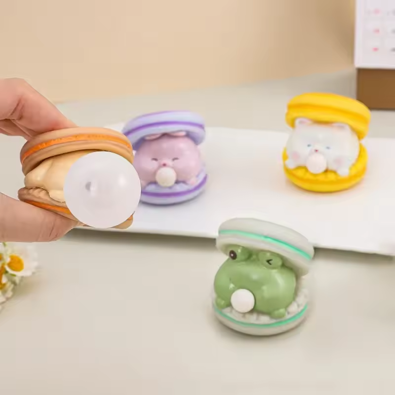Cute Frog Squishy Stress Relief Toy Funny Desk Fidget Bubble Squeeze Ornament 4