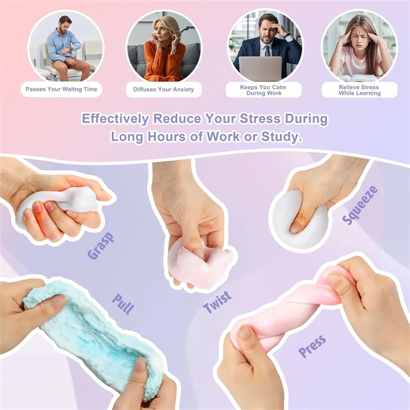 Shapeable Sand Squishy Stress Relief Ball For Anxiety And Focus 2