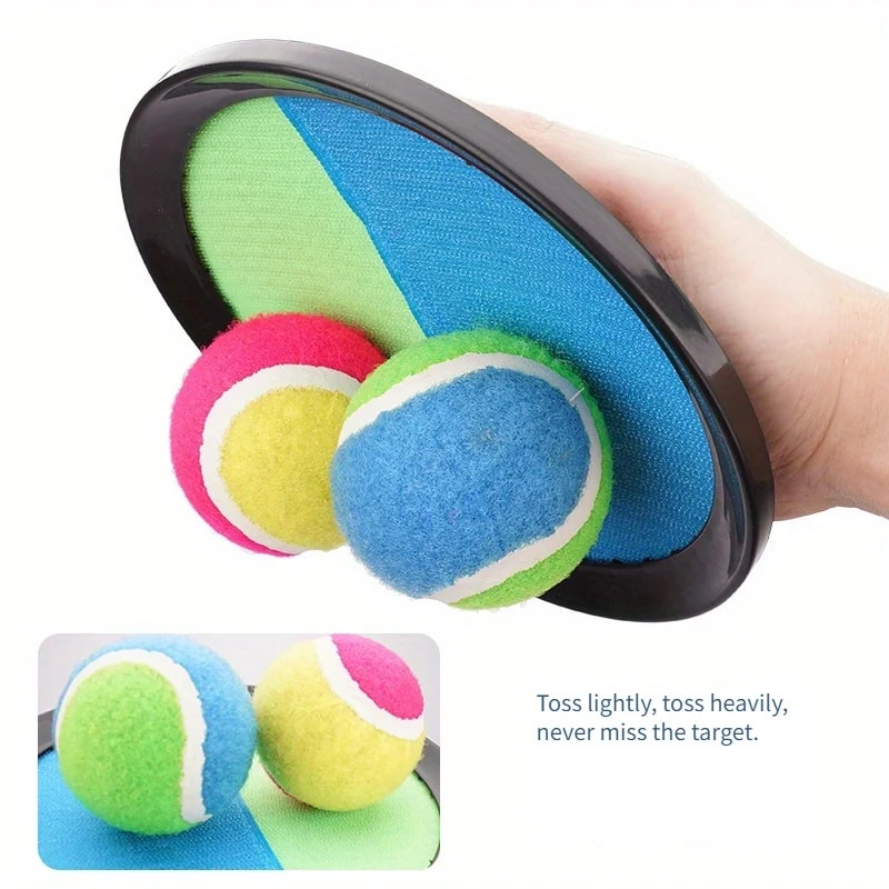 Kids Sticky Catch Ball Set Outdoor Toss Game With Suction Paddles 1