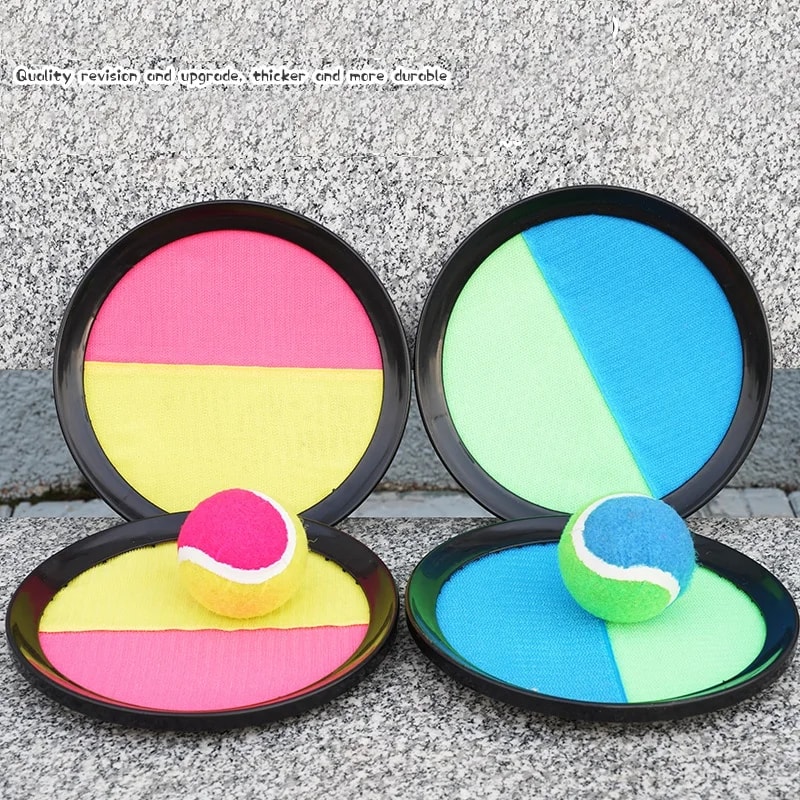 Kids Sticky Catch Ball Set Outdoor Toss Game With Suction Paddles 4