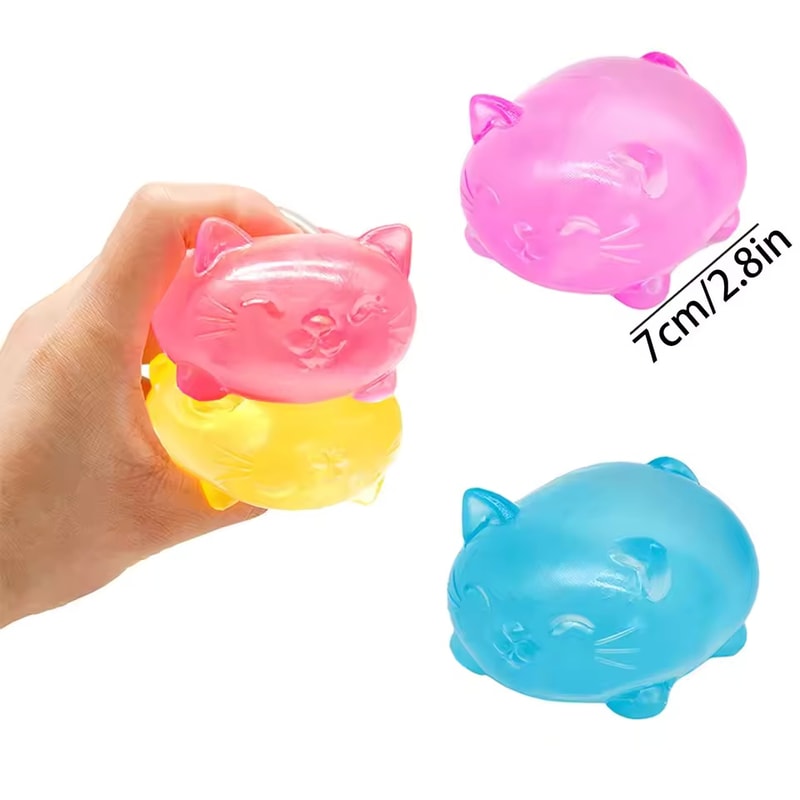 Mini Cute Cat Stress Relief Toy Soft Squishy Fidget For Anxiety And Desk Relaxation 3