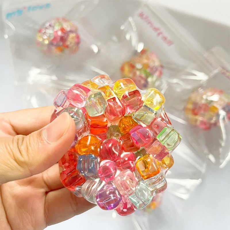 Ice Bead Stress Relief Squishy Ball Soft Sensory Fidget Toy For Anxiety Relaxation 2