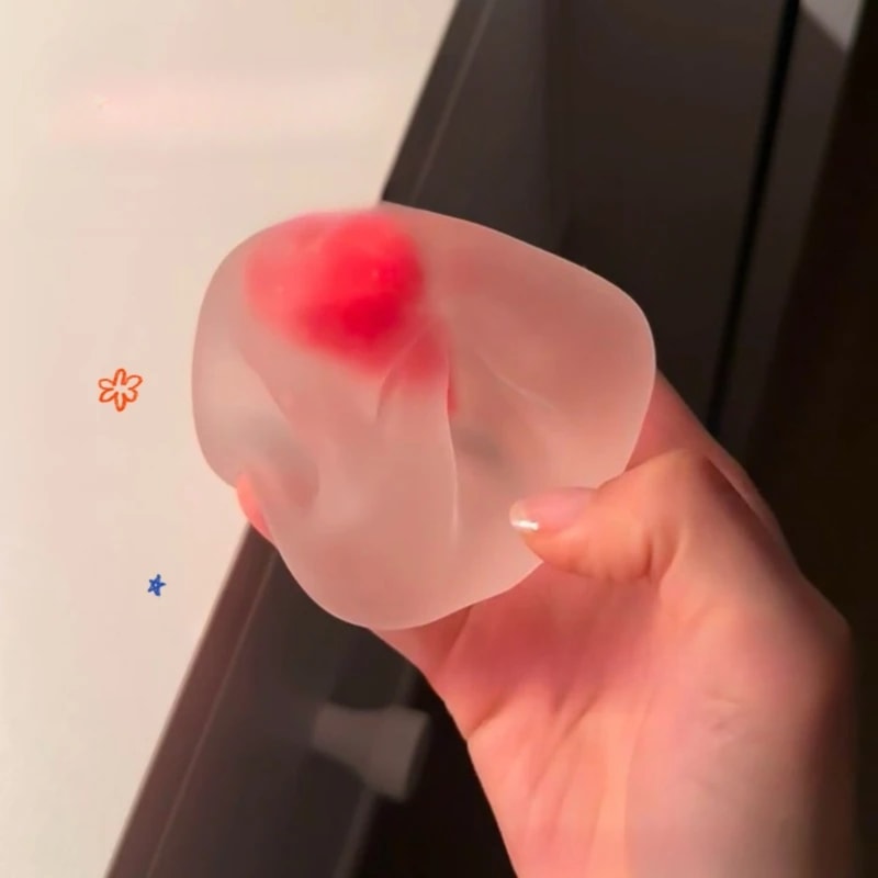 Strawberry Mochi Squishy Stress Relief Toy Soft Squeeze Anxiety Fidget Toy