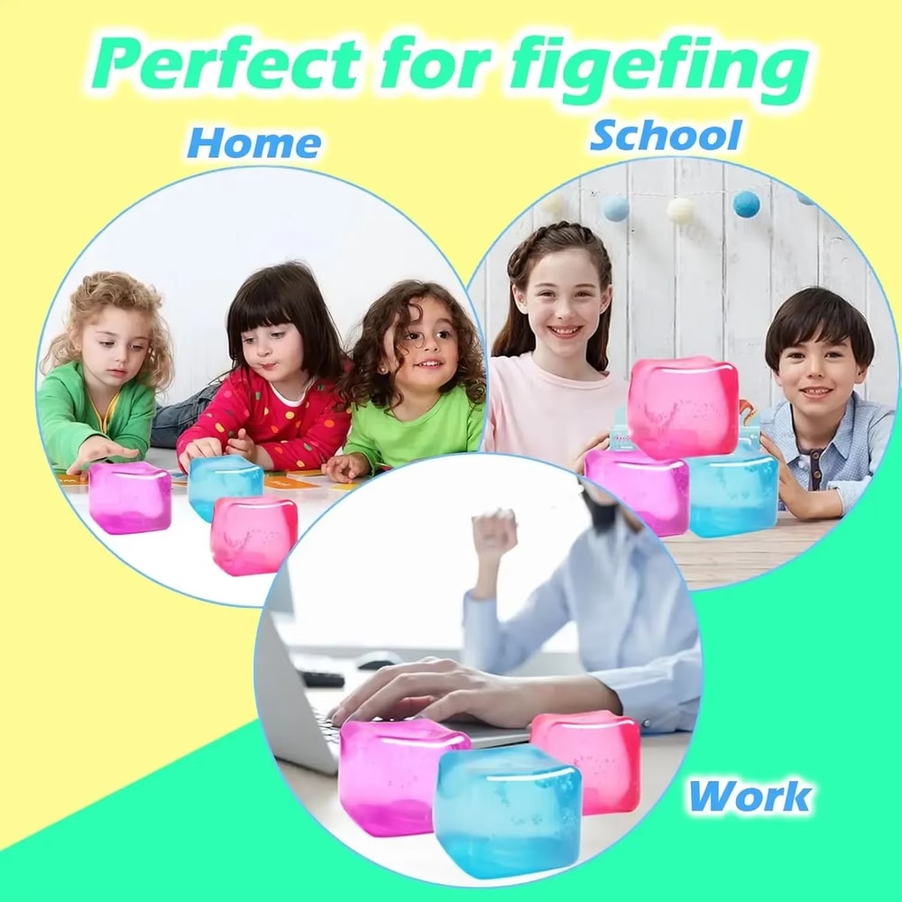 Gel Ice Cube Stress Relief Toy Cooling stress relief toy for Focus & Calm