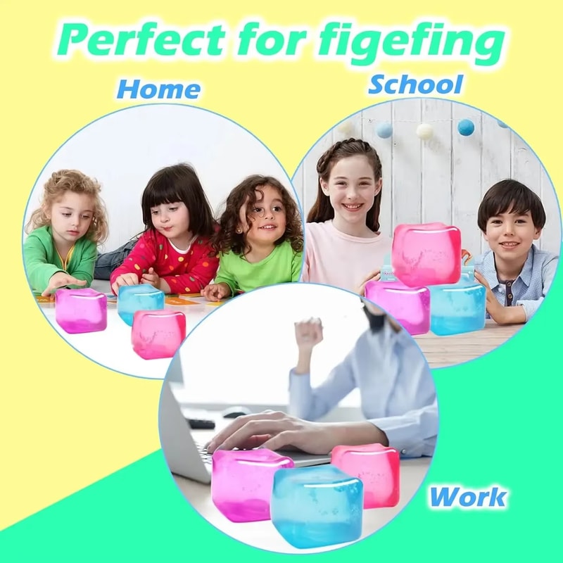 Gel Ice Cube Stress Relief Toy Cooling stress relief toy for Focus & Calm