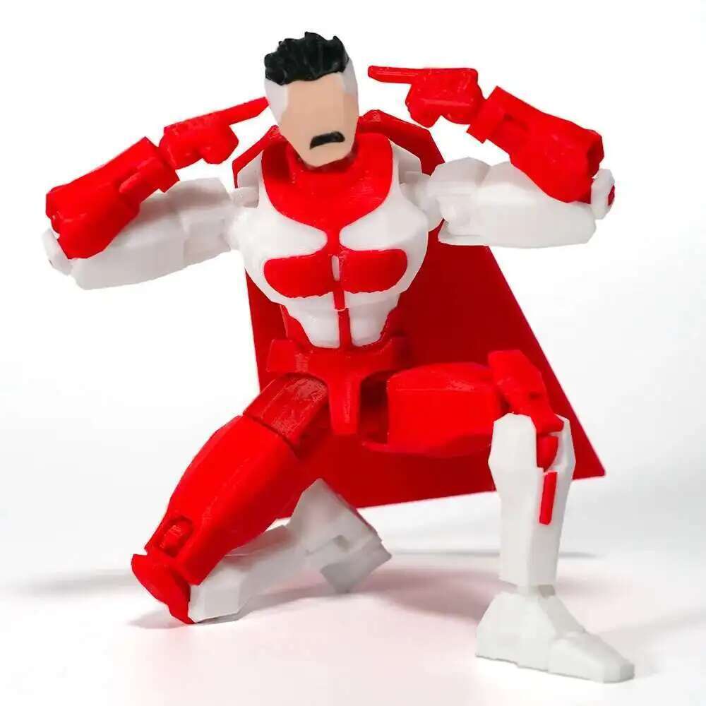 Invincible Poseable Anime Superhero Figure Printed Articulated Collectible Toy 3