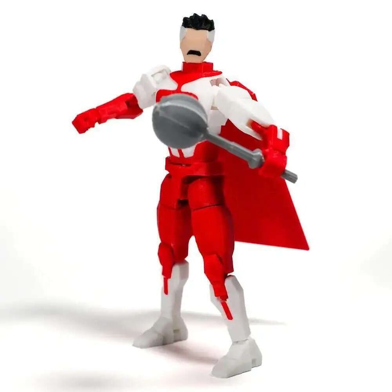 Invincible Poseable Anime Superhero Figure Printed Articulated Collectible Toy 8