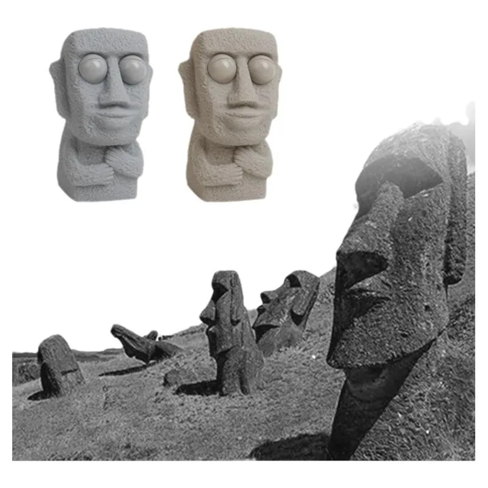 Moai Stress Relief Squeeze Toy Slow Rising Soft Squishy Desk Toy 0