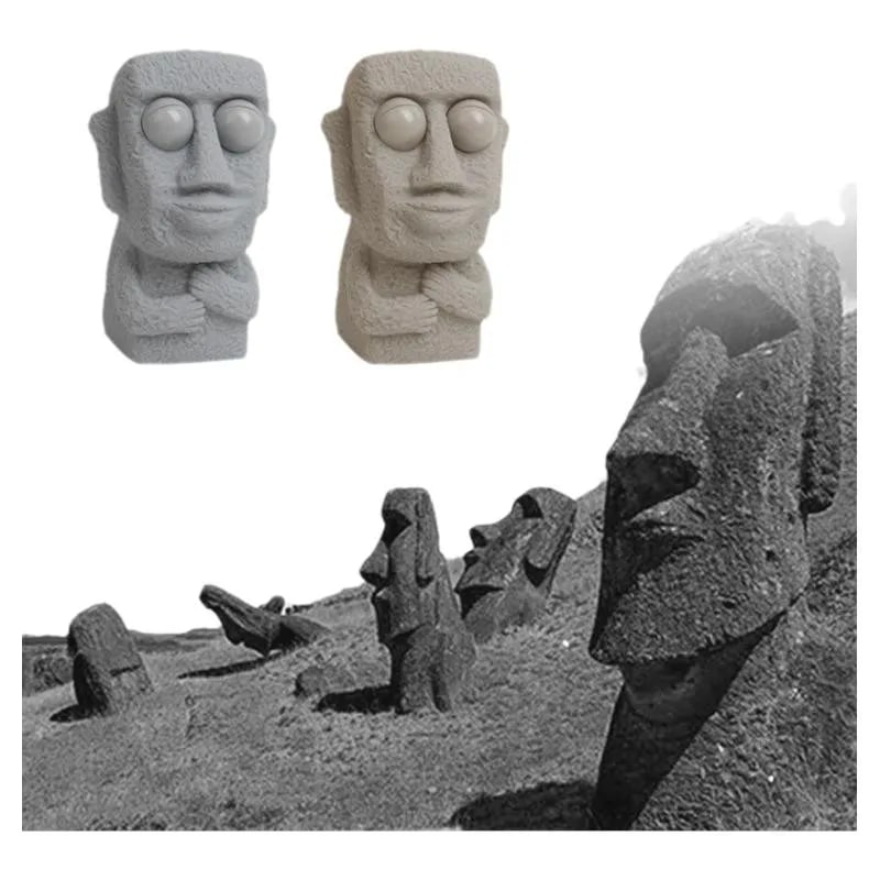 Moai Stress Relief Squeeze Toy Slow Rising Soft Squishy Desk Toy 0