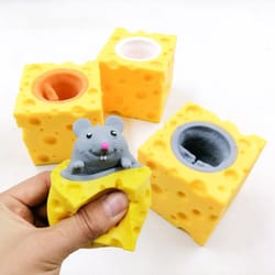 pop up mouse cheese stress relief toy fun fidget toy for kids & adults