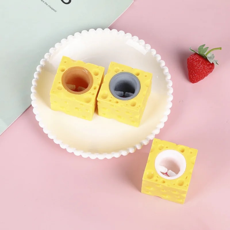 Pop Up Mouse Cheese Stress Relief Toy Fun Fidget Toy for Kids & Adults