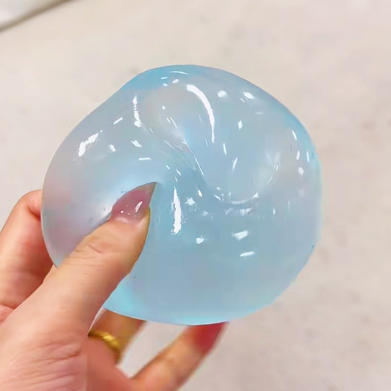 Blue Mochi Squishy Stress Ball Soft Quick Rebound Stress Relief Fidget Toy 3