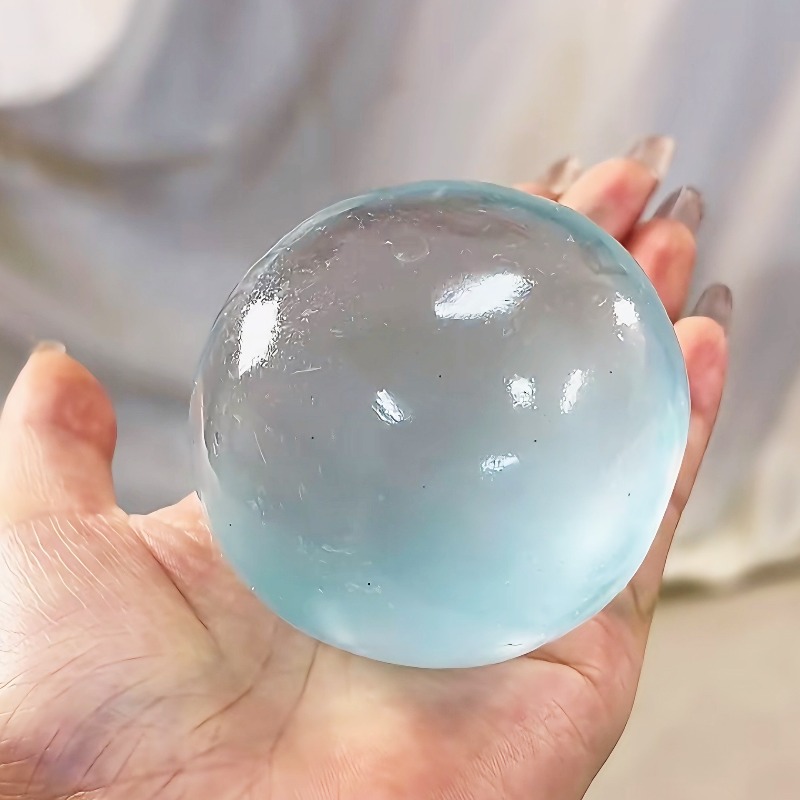 Blue Mochi Squishy Stress Ball Soft Quick Rebound Stress Relief Fidget Toy 4