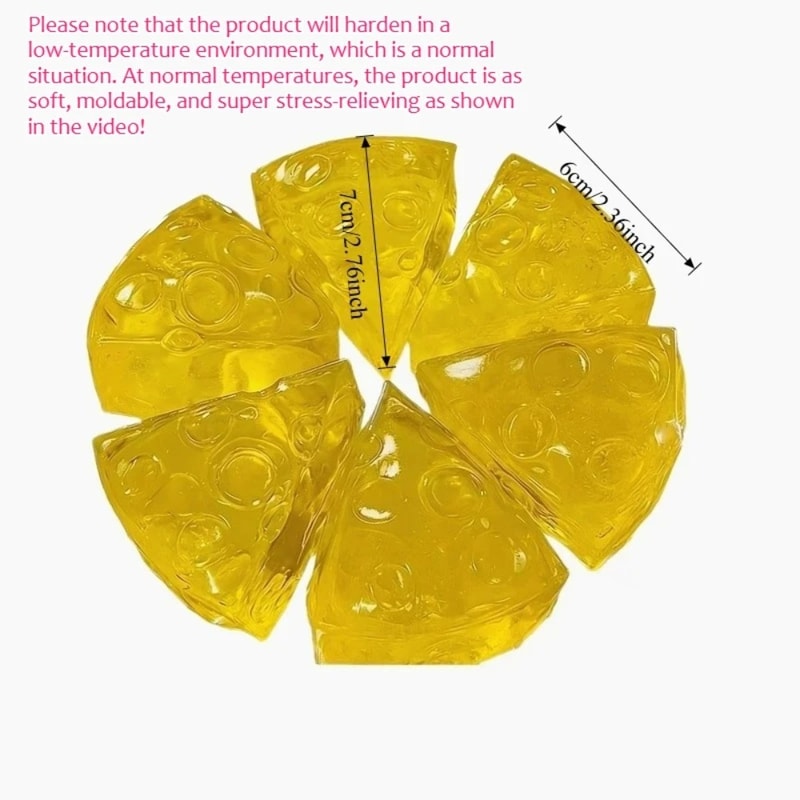 Honey Cheese Mochi Squishy Toy Soft Stress Relief Sensory Fidget