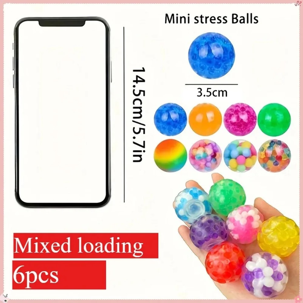 Rainbow Stress Relief Balls Set Soft Sensory Fidget Toys for Kids Adults Anxiety Relief