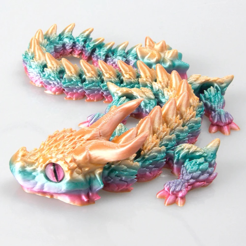 Articulated Magic Dragon Toy Flexible Desk Ornament Fidget Collectible