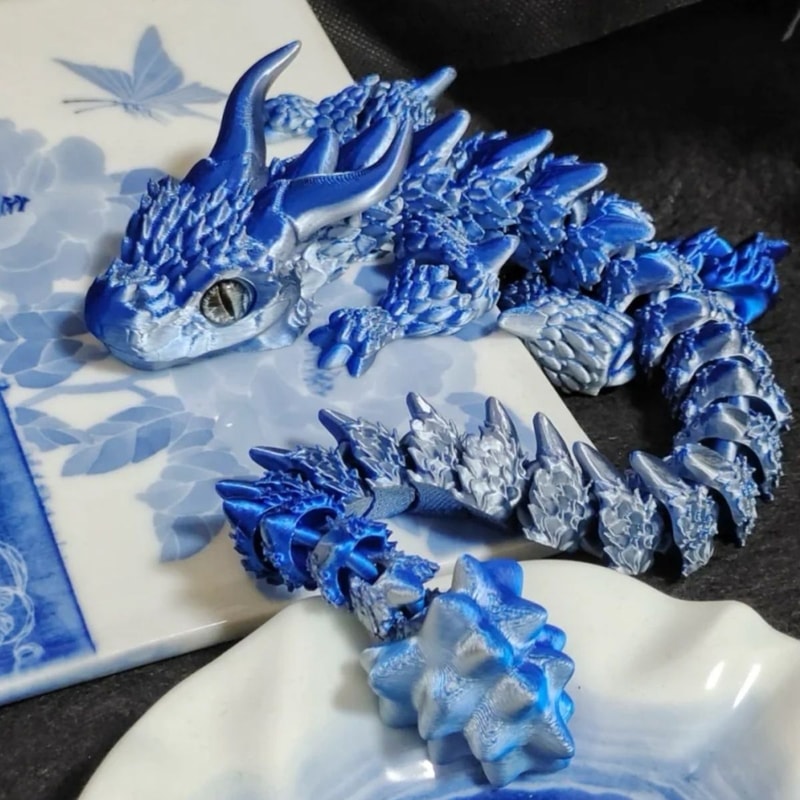 Articulated Magic Dragon Toy Flexible Desk Ornament Fidget Collectible