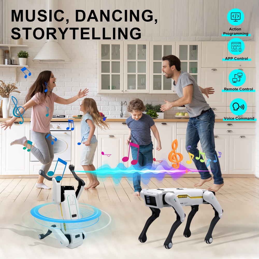 Smart AI Robot Dog Toy with Voice Interaction and App Control for Kids