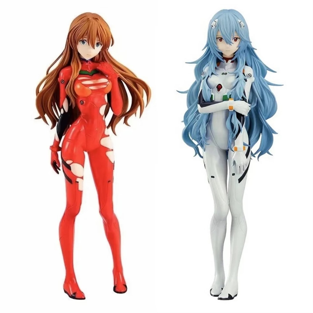 Evangelion Figure Set Rei Ayanami and Asuka Anime Collectible Desktop Display