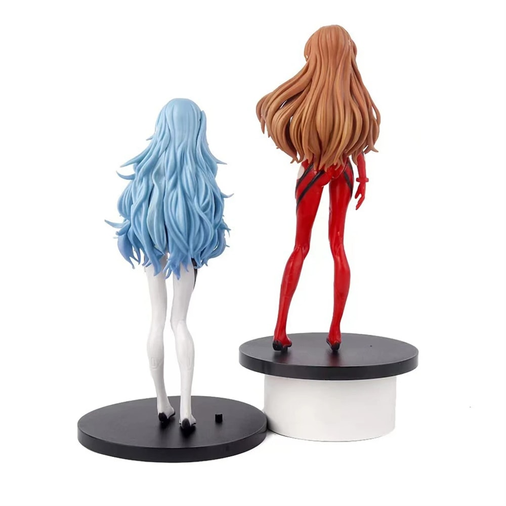 Evangelion Figure Set Rei Ayanami and Asuka Anime Collectible Desktop Display