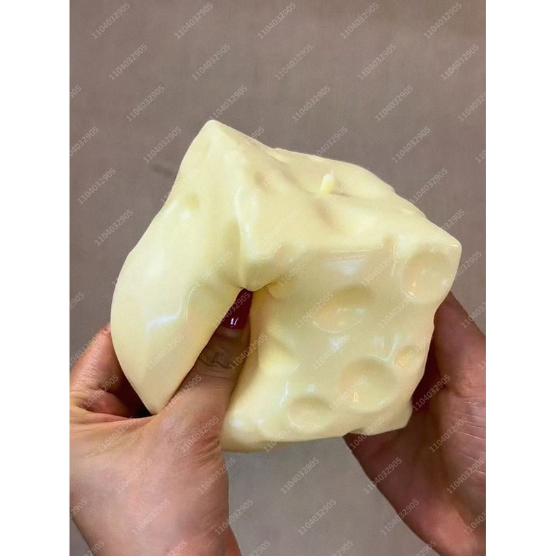 Jumbo Cheese Stress Ball Squishy Sensory Fidget Toy For Relaxation 1