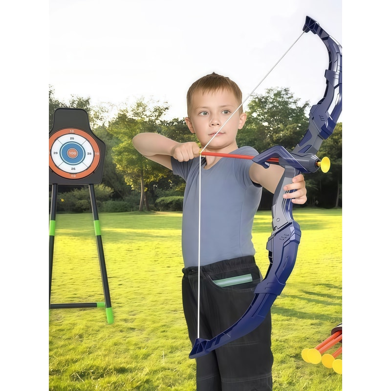 LED Light Up Kids Bow And Arrow Set With Target Quiver And Suction Arrows Outdoor Archery Toy 4