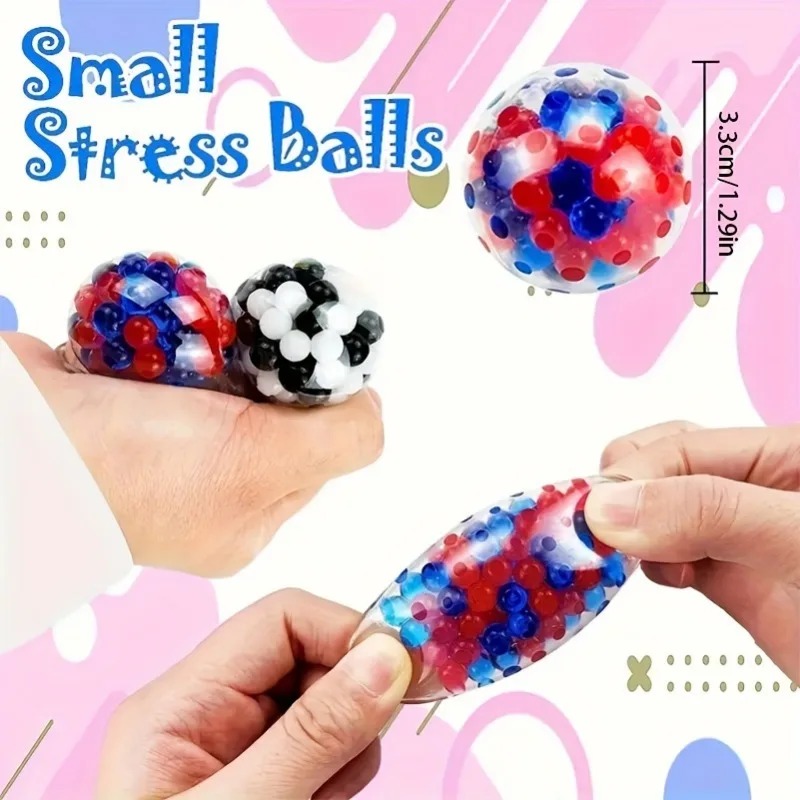 Rainbow Mini Squishy Stress Balls Set Sensory Fidget Toy for Anxiety Relief