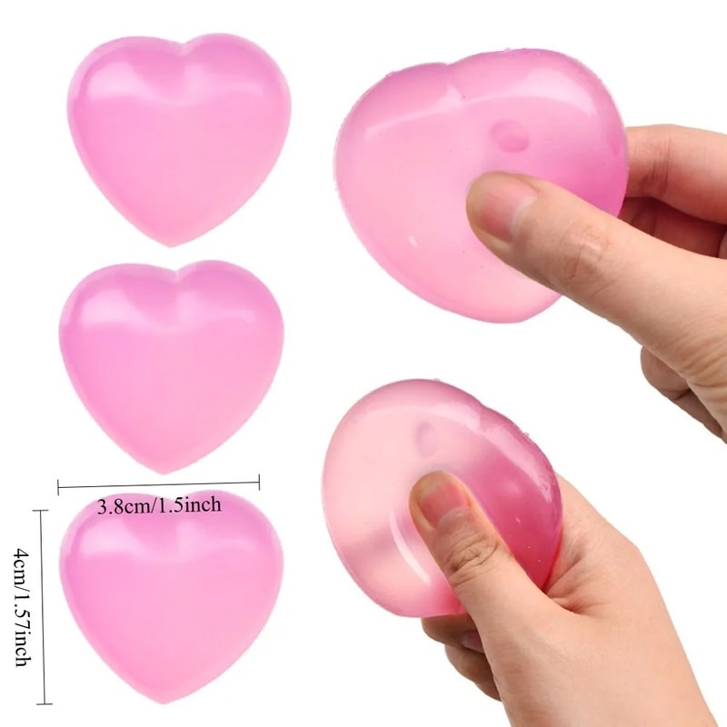 Heart Squeeze Stress Relief Toy Slow Rising Squishy for Anxiety and Focus