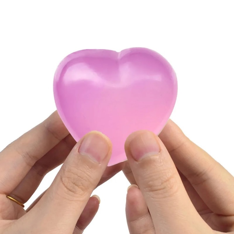 Heart Squeeze Stress Relief Toy Slow Rising Squishy for Anxiety and Focus