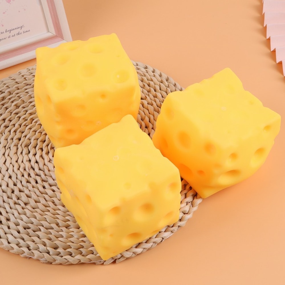 Extra Large Cheese Squishy Stress Ball Slow Rebound Cheese Squeeze Toy For Anxiety Relief Fun 4