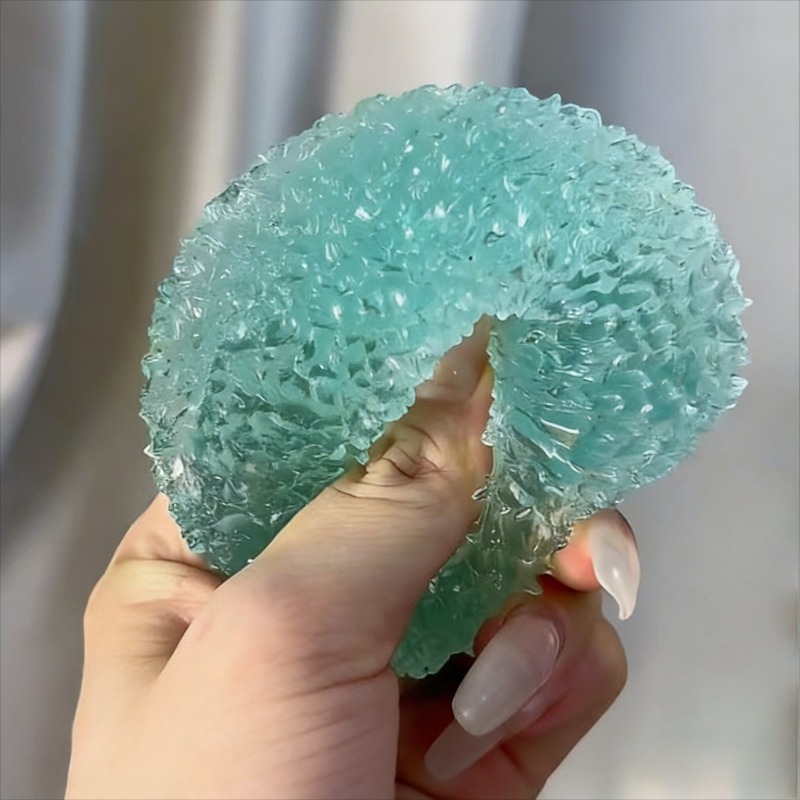 Stress Relief Squishy Ice Ball Fidget Toy Soft Mochi Squeeze for Anxiety & Hand Therapy