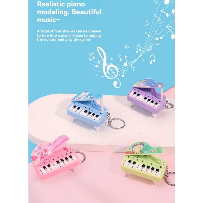Mini Piano Keychain Toy with Music Game Fun Portable Keyboard for Kids Learning