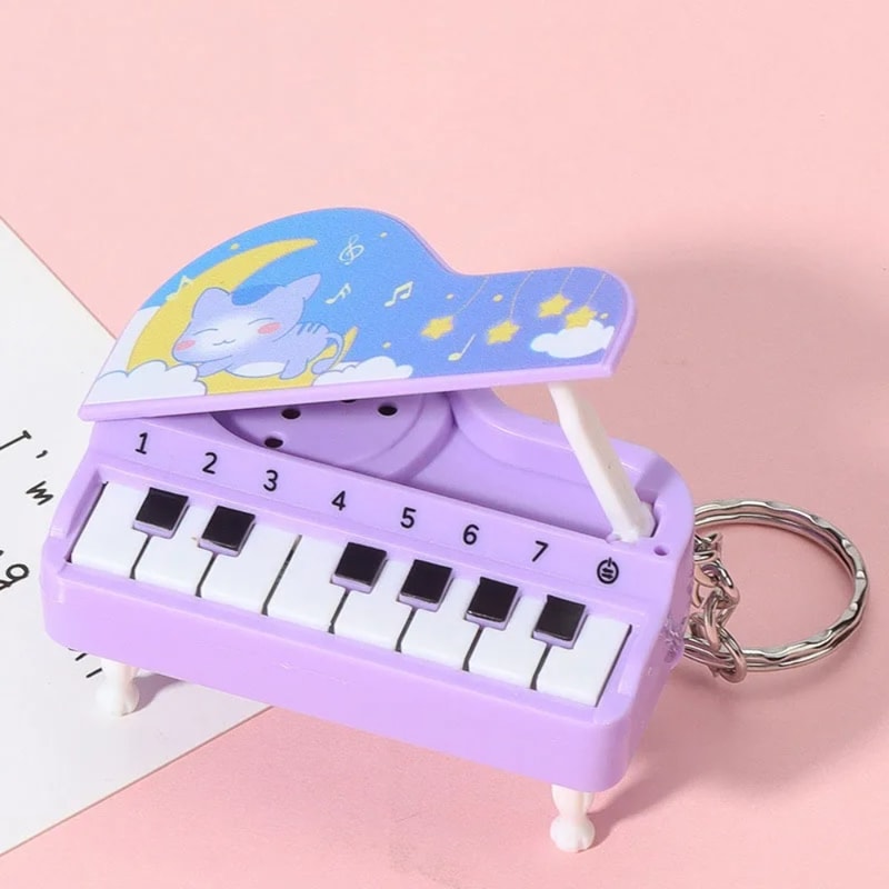 Mini Piano Keychain Toy with Music Game Fun Portable Keyboard for Kids Learning