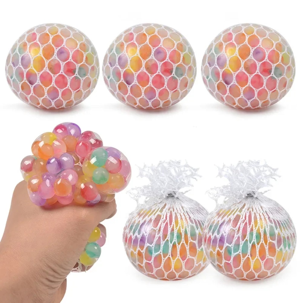 Rainbow Sensory Stress Relief Ball Silent Fidget Toy For Anxiety Focus 2